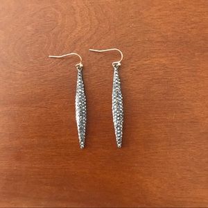 SOLD: Express Grey Crystal Sparkle Drop Earrings